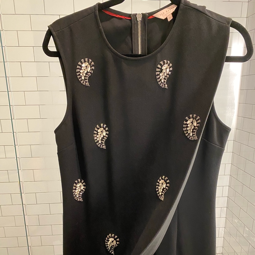 Ted Baker Crystal Front Cape Dress